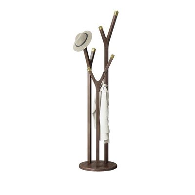 ZXXMZ Freestanding Coat Rack Floor Coat Rack Wooden Freestanding Coat Tree with 6 Hooks Hallway Entryway Bedroom Office Storage Rack Branches Cactus Shape Stable and Sturdy (Color : A)