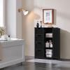 Yaheetech Wooden Bathroom Floor/Side Storage Organizer Cabinet with 4 Drawers and 1 Cupboard, Freestanding Entryway Storage Unit Console Table for Home Decor view 2