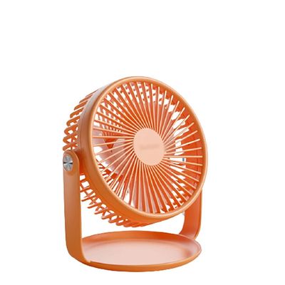 DFDFSFG Small Mini Desk Fan,Plug-in Desk Fan,Powerful,Quiet 3 Speeds Wind Desktop Fan,360 Adjustment Cooling Fan,Home,Bedroom,Office Strong Airflow (Color : Orange, Size : Plug in)