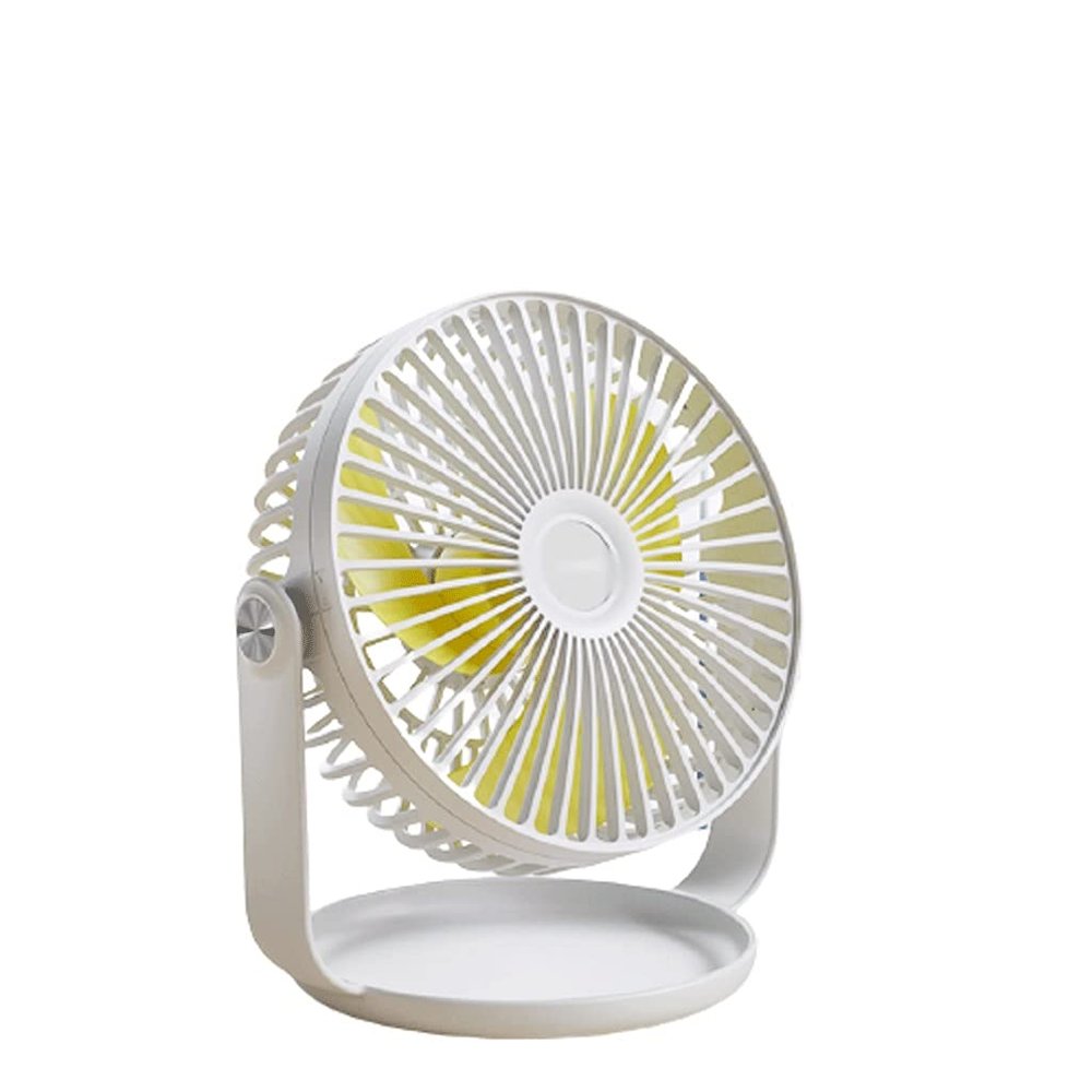 DFDFSFG Small Mini Desk Fan,Plug-in Desk Fan,Powerful,Quiet 3 Speeds Wind Desktop Fan,360 Adjustment Cooling Fan,Home,Bedroom,Office Strong Airflow (Color : White, Size : Plug in)