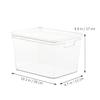 Angoily Plastic Storage Bin Tote Organizing Container with lid Fridge Storage Bin for Office Entryway Closet Bedroom view 2