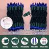 LAMPHOME Blue Christmas Lights Decoration 300Lights 63.8ft(2pk of 150L) UL Certified Mini Bulb String Lights Set Hanukkah Traditional Light for Outdoor Christmas Tree Garden Holiday Party Patio Decor view 2