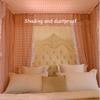 ZYYWX Bed Canopy European-Style Lattice Bed Canopy, Small Bed, Large Bed, Blackout and Dustproof Bed Curtain, with Stand (Color : A2, Size : 180x220x200cm) view 4