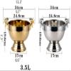 304 Stainless Steel Ice Bucket 3.5LCreative Deer Head Ear Wall Champagne Keg Food Grade Red Wine Beer Ice BucketsBar Supplies view 2