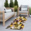 FFcarpet Runner Rug Non Slip 3'4"x5' Modern Diamond Lattice Washable Runner Rugs with Rubber Backing for Floor view 3