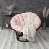 Sorra Home Tufted Papasan Cushion - Bucket & Moon Chair Comfy Round Cushion - Floor Pillow with Plush Foam for Indoor Furniture (Frame Not Included) - Blush Pink (48" x 48" x 4") view 2
