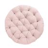 Sorra Home Tufted Papasan Cushion - Bucket & Moon Chair Comfy Round Cushion - Floor Pillow with Plush Foam for Indoor Furniture (Frame Not Included) - Blush Pink (48" x 48" x 4") view 3