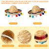 Janinka 18 Pcs Fiesta Mexican Sombrero Hats colorful Headbands Paper Mexican Eyeglasses Cinco De Mayo for Celebrations(Classic Style) view 3