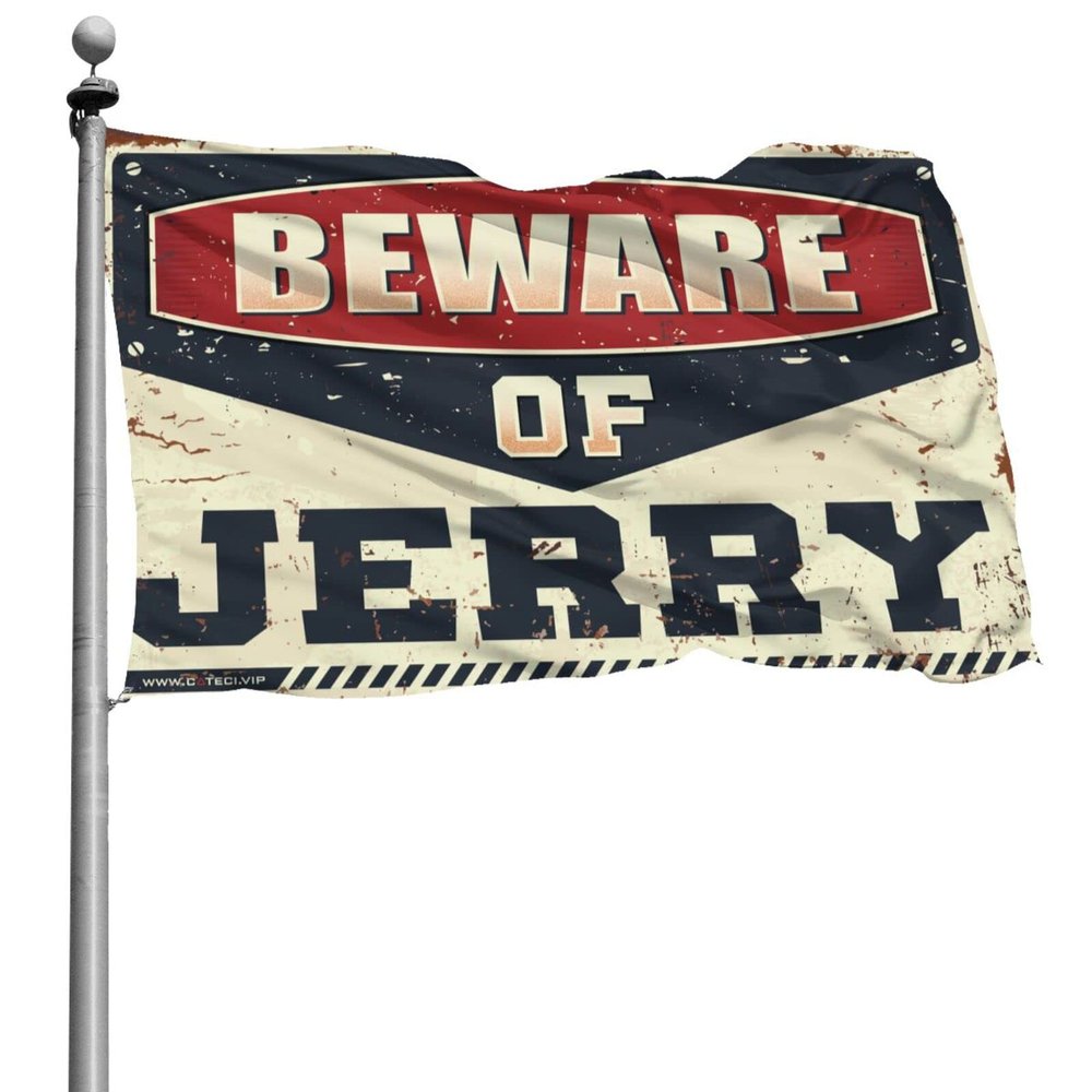 Abipuir Banner For Room Beware of Jerry Flag Big Flags For Room (Size : 30X45CM)