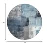 Libaoge Dusty Blue Grey Area Rug for Nursery Room 3 ft Modern Contemporary Round Rug Carpet Floor Mat Yoga Mat for Boys Girls Playroom Home Decor 3 ft view 3