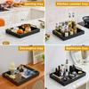 16"x12" Serving Trays with Handles, Black Decorative Serving Tray, Ottoman Trays for, Living Room, Bathroom, and Outdoors Decorative Trays (Black) view 4
