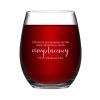 15 oz Stemless Wine Glasses, For The Waywardness of The Simple Will Kill Them Clear Drinking Glass, Funny Novelty Gift Idea for Party Kitchen Made in USA view 1