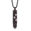 LiHiFG Double-Side Engraving Cross&Dog Paw Bullet Stainless Steel Memorial Urn Necklace Hold Pet Ashes Keepsake Cremation Jewelry view 1