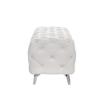 SZLIZCCC 51Inch Modern Ottoman Bench SeatVelvet Tufted Pouf OttomanRectangle End of Bed Bench (White) view 4