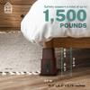 Home Intuition Heavy Duty Adjustable Bed Risers Furniture Riser 3, 5 or 8-Inch, 4 Pack (Espresso Brown W/USB) view 4