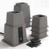 Home Intuition Heavy Duty Adjustable Bed Risers Furniture Riser 3, 5 or 8-Inch, 4 Pack (Grey W/USB) view 1