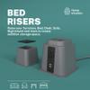 Home Intuition Heavy Duty Adjustable Bed Risers Furniture Riser 3, 5 or 8-Inch, 4 Pack (Grey W/USB) view 2