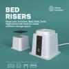 Home Intuition Heavy Duty Adjustable Bed Risers Furniture Riser 3, 5 or 8-Inch, 4 Pack (White W/USB) view 2