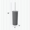 Superio Decorative Plastic Toilet Bowl Brush and Holder Set, Cleaner Scrubber for Bathroom (2, Grey) view 2