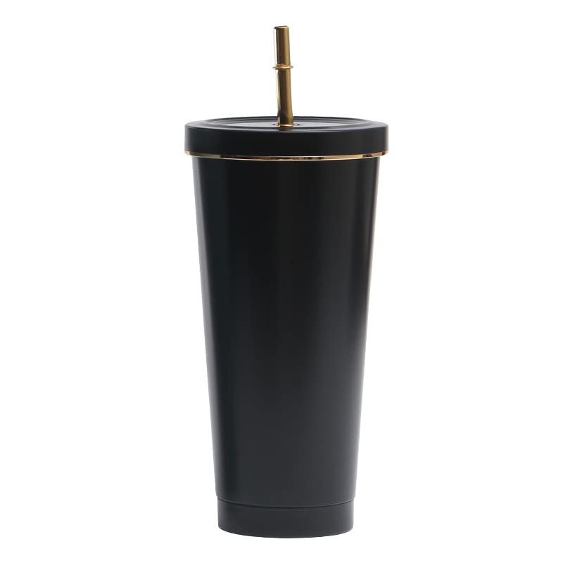 750ML Large Capacity Straw Coffee Cup Simple Insulation Cup Water Cup Macaron Coffee Cup (Color : Pink, Size : 750ML)