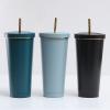 750ML Large Capacity Straw Coffee Cup Simple Insulation Cup Water Cup Macaron Coffee Cup (Color : Pink, Size : 750ML) view 4