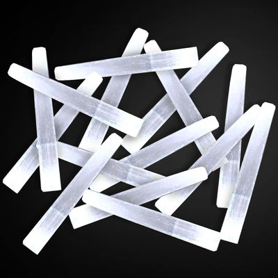 Himalayan Glow WBM Selenite Crystal Sticks - 2 Lbs Crystals and Healing Stones Tourmaline Crystal Reiki, Chakra Stones for Smudging Healing and Meditation
