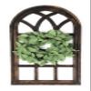20" Frosted Green Bay Leaf Wreath Faux view 3