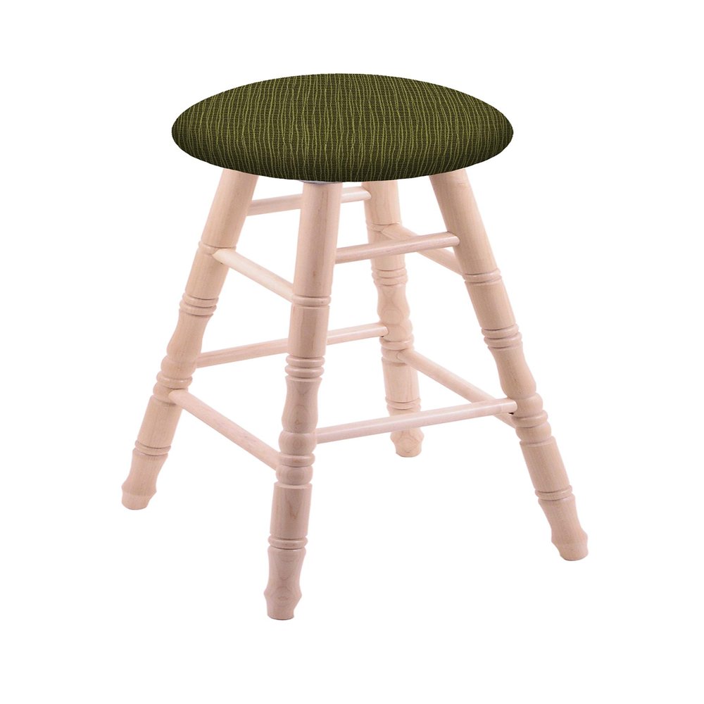 XL Maple Round Cushion 30" Swivel Bar Stool with Turned Legs, Natural Finish, and Graph Parrot Seat