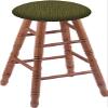 HBS XL Oak Round Cushion 36" Swivel Extra Tall Bar Stool with Turned Legs, Medium Finish, and Graph Parrot Seat view 1