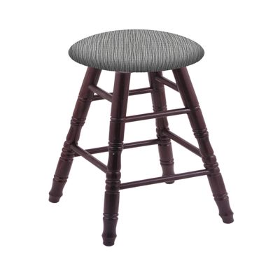 HBS XL Oak Round Cushion 24" Swivel Counter Stool with Turned Legs, Dark Cherry Finish, and Graph Alpine Seat
