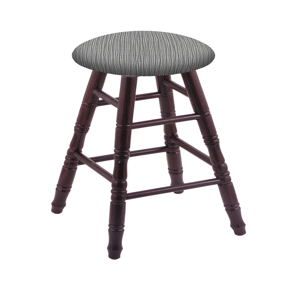 HBS XL Oak Round Cushion 24" Swivel Counter Stool with Turned Legs, Dark Cherry Finish, and Graph Alpine Seat