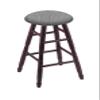HBS XL Oak Round Cushion 24" Swivel Counter Stool with Turned Legs, Dark Cherry Finish, and Graph Alpine Seat view 1