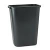 Rubbermaid Commercial 295700BK Deskside Plastic Wastebasket, Rectangular, 10 1/4 gal, Black (2) view 3