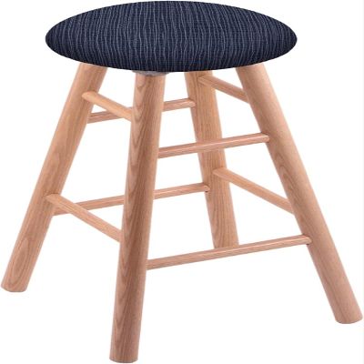 HBS XL Oak Round Cushion 30" Swivel Bar Stool with Smooth Legs, Natural Finish, and Graph Anchor Seat