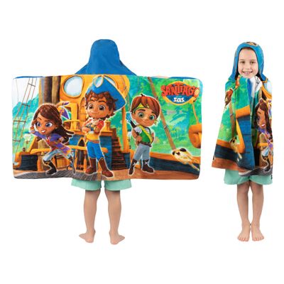 Santiago Of The Seas Bath/Pool/Beach Soft Cotton Terry Hooded Towel Wrap, 24 in x 50 in, By Franco Kids