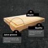 Extra Large XL Cutting Board from North American Maple - Heavy Reversible Butcher Block with Juice Groove for Cutting Meat and Juicy Veggies Easily - Maple Chopping Board - 24x18x1.5 inches view 2