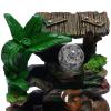 DNYSYSJ Rockery Water Fountain,Rockery Fountain Waterfall Feng Shui Tabletop Resin Decor with LED Crystal Ball view 1