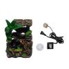 DNYSYSJ Rockery Water Fountain,Rockery Fountain Waterfall Feng Shui Tabletop Resin Decor with LED Crystal Ball view 3