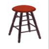 HBS XL Oak Round Cushion 24" Swivel Counter Stool with Turned Legs, Dark Cherry Finish, and Graph Poppy Seat view 1