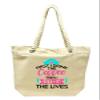 Cutieful Nurse's Cotton Tote Bag (First Coffee, Then Save Lives) view 1
