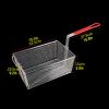 Deep Fry Basket Reinforced Stainless Steel Frying Basket Commercial Electric Fryer French Fries Basket for Frying Chicken, French Fries, Vegetables Kitchen Cooking Tools view 2