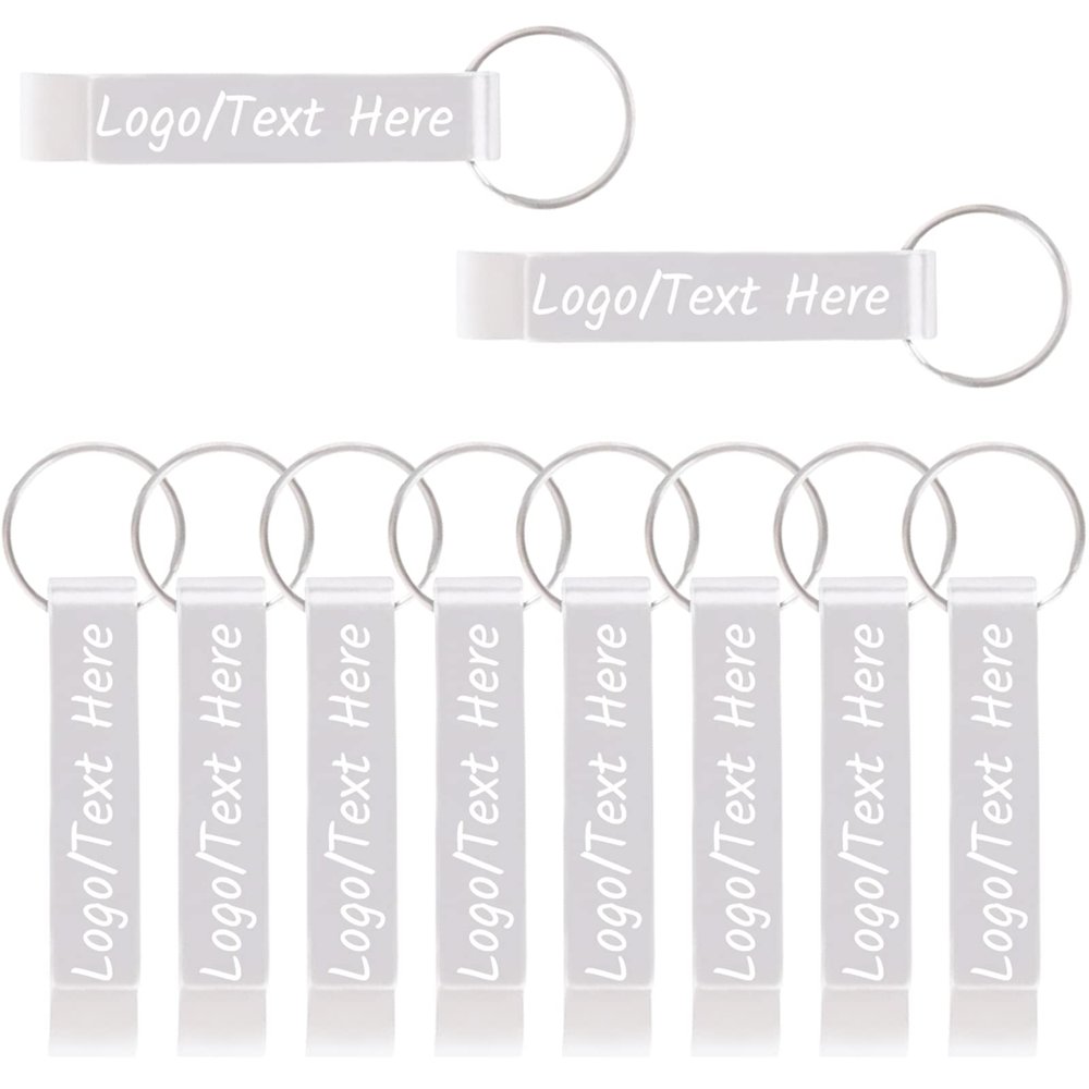 150PCS Custom Personalized Bottle Opener Keychain Bulk Engraved with Logo Text for Men Women,Customized Metal Aluminum Bottle Opener Keychains Wedding Party Favors Gifts
