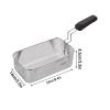 Deep Fry Basket Commercial Stainless Steel Frying Basket Rectangular French Fries Mesh Basket with Anti-scalding Handle Fried Food Filter Kitchen Cooking Tools view 2