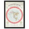 Artery8 1892 World Time Calculator Flat Earth Map Gleason A4 Artwork Framed Wall Art Print view 1
