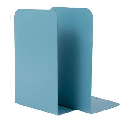 WMYDNX Bookends Book Ends Freely Adjust Metal Tabletop Heavy Duty Bookends 1 Pair Bookend for Shelves Office Library School Home Stable (Color : Blue)