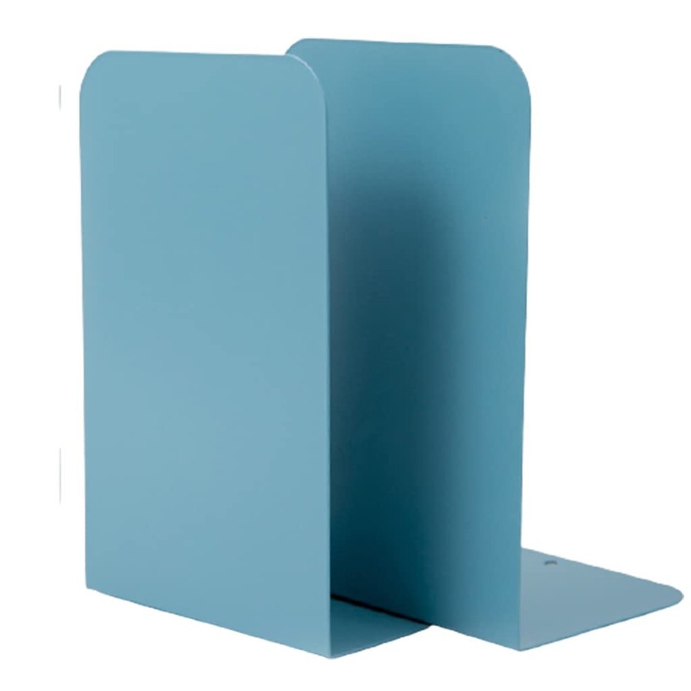 WMYDNX Bookends Book Ends Freely Adjust Metal Tabletop Heavy Duty Bookends 1 Pair Bookend for Shelves Office Library School Home Stable (Color : Blue)