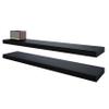 BAMEOS Floating Shelves,40 in W x 8in D Wall Mounted Wooden Shelves with Invisible Brackets Set of 2, Hanging Wall Shelves Decoration for Bedroom, Bathroom, Living Room and Kitchen view 1