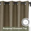 Fcosie Extra Long 132 Inches Linen Curtains for High Ceiling Living Room Bedroom, 11 FT Nickel Grommets Custom Made Drapes, Cornstalk Privacy Drapery for Loft Sliding Door, 1 Panel, 50" Wx132 L view 2