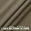 Fcosie Extra Long 132 Inches Linen Curtains for High Ceiling Living Room Bedroom, 11 FT Nickel Grommets Custom Made Drapes, Cornstalk Privacy Drapery for Loft Sliding Door, 1 Panel, 50" Wx132 L view 3