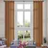 Fcosie Extra Long 132 Inches Linen Curtains for High Ceiling Living Room Bedroom, 11 FT Nickel Grommets Custom Made Drapes, Orange Copper Privacy Drapery for Loft Sliding Door, 1 Panel, 50" Wx132 L view 1